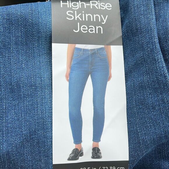 Kirkland Signature Ladies' High Rise Skinny Jeans Blue Tencel Size 8 - Picture 1 of 3